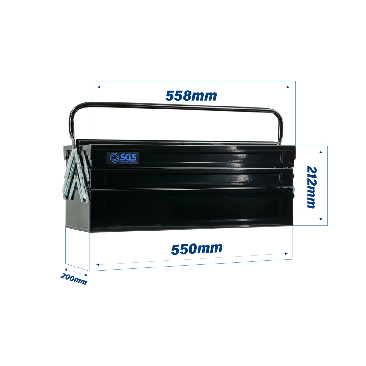 SGS Heavy Duty Metal Cantilever Toolbox